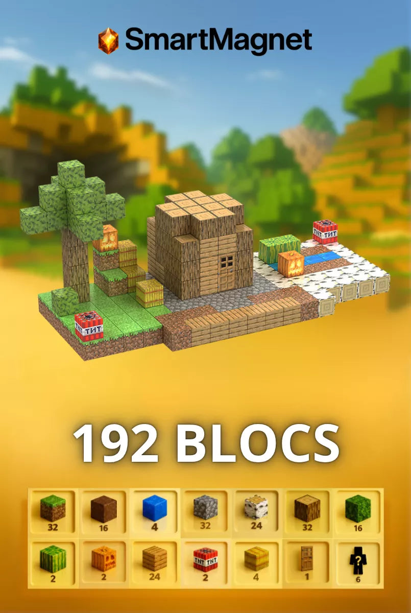 Magnetische SmartMagnet-Bausteine + Gratis-Figuren