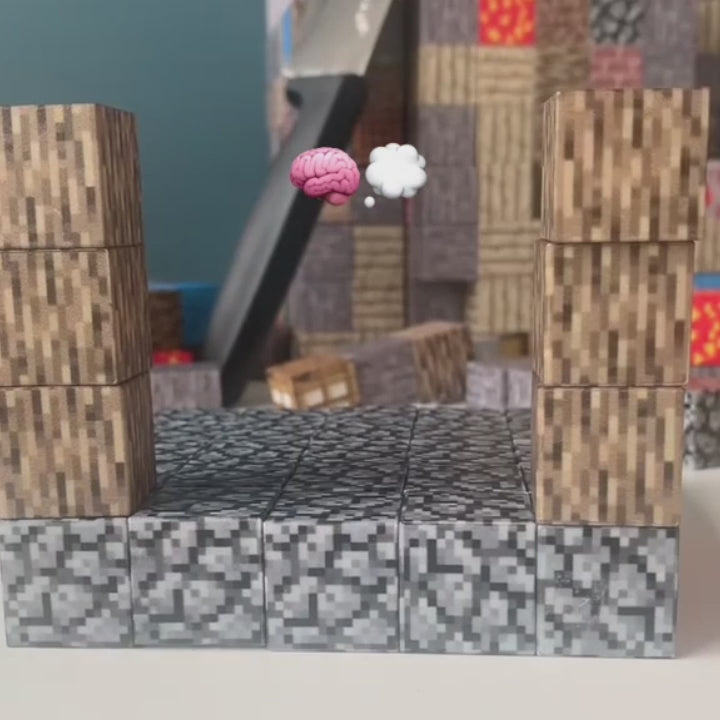 Beutel mit magnetischen Lego Minecraft-Steinen